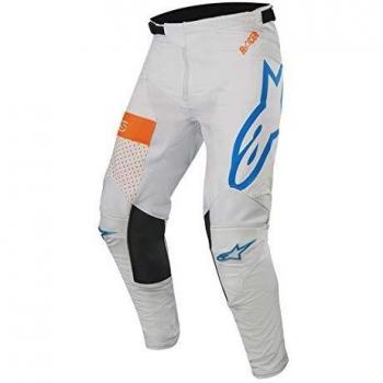 Alpinestars 2019 Racer Tech Atomic MX - Pantalón para Hombre, Color Gris, Azul y Naranja Gris Cool Gray Mid Blue Orange Fluo 76.2 cm