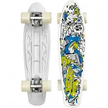 Skateboard Fuel Board Skelectron - STREET SURFING - Blanco, Azul, Verde - Ruedas PU 60 x 45 mm - Rodamientos Abec 7