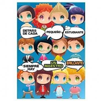 Tarjeta maestro niños 20x30 cm super