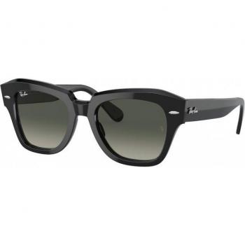 Ray-Ban RB2186 State Street Black Unisex Square Sunglasses