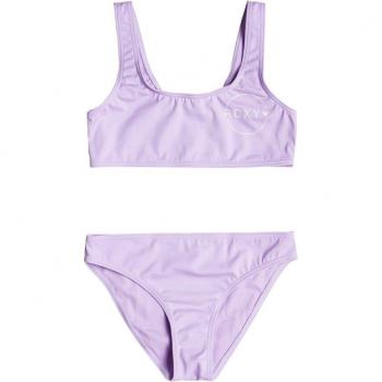 Conjunto de bikini bralette de niños Roxy Swim For Days lila infantil