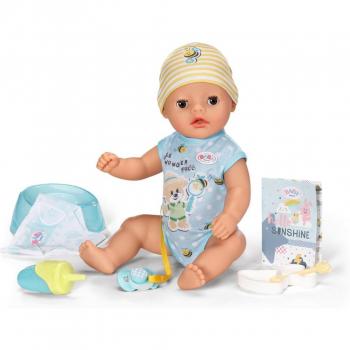 BABY Born Little Baby Boy - Muñeco interactivo de 36 cm con 7 funciones y accesorios, ideal para niños a partir de 1 año