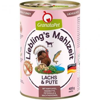 Granatapet Liebling's Mahlzeit 6 x 400 g - Salmón y pavo