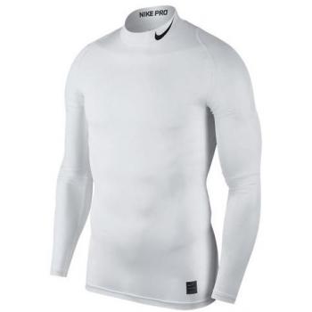 Nike M NP Top LS Comp Mock Long Sleeved t-Shirt, Hombre, White Black, L