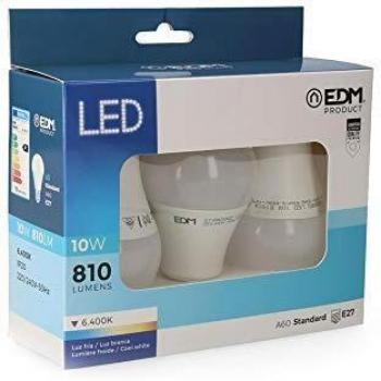 eDM 98207 Kit 3 Bombillas Standard Led, Luz Fria