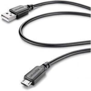 Cellular Line USB Data - Cable de Datos para móvil, Negro
