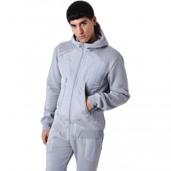 Project X Paris Grey Zip-Up Sweatshirt for Men, Size L