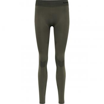 Hummel Mallas First Seamless Training - Leggings para mujer, color marrón, tallas M/L, diseño sin costuras, ideales para entrenamiento