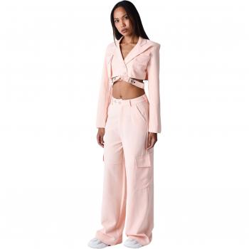 Women's Cargo Style Short Blazer Project X Paris - Beige M