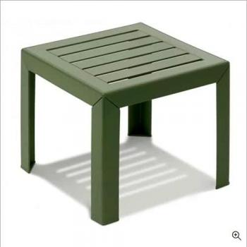 Mesa baja de jardín Miami verde tenue 40 x 40 cm