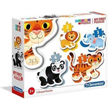 Clementoni-Mi primer puzzle progr.Animales 3-6-9-12, multicolor