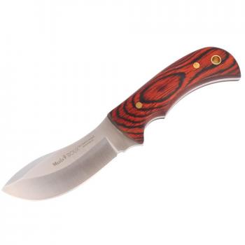Cuchillo de caza Muela Sioux SIOUX-10R con cachas de madera prensada coral y tarjeta multiusos de regalo