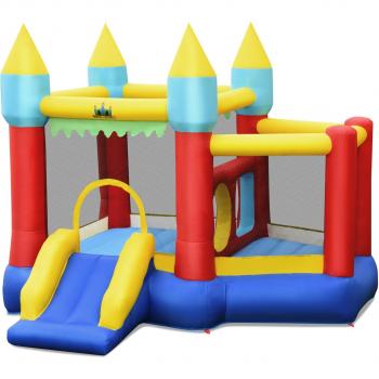 Castillo Hinchable con Piscina y Tobogán para Niños 301 x 313 x 245 cm, incluye 100 Pelotas, Kit de Reparación y Bolsa de Transporte, sin Compresor