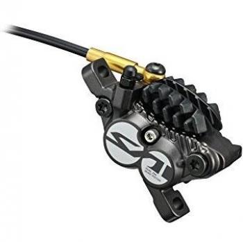 Pinza de Freno de Disco Delantero/Trasero Shimano Saint BR-M820 2018 con 4 Pistones, Color Negro