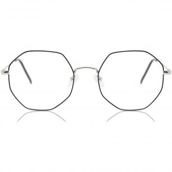 Gafas Recetadas Geometric Montura Completa Metálica Negras para Mujer - Gafas Anti-Azules - SmartBuy Collection