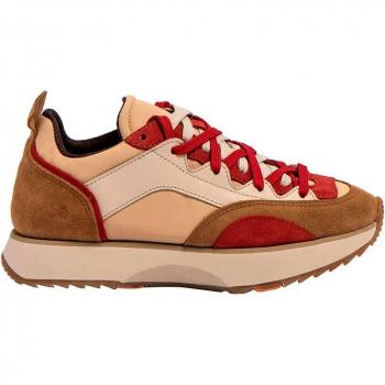 Zapatillas de Piel Art 1781 Turin beige - Zapatos de cordones unisex de piel con plantilla extraíble, color Camel-beig