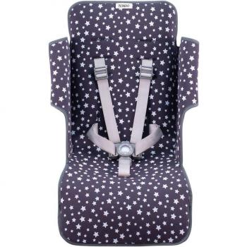 Colchoneta Jyoko para Silla Maclaren y Techno de Algodón y Espuma - Compatible con Maclaren Quest y Techno, diseño Winter Sky