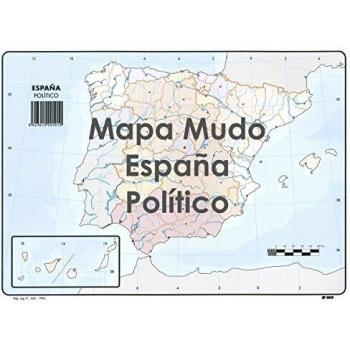 Mapa Mudo SELVI Color Din-A4 España Político, Caja x50