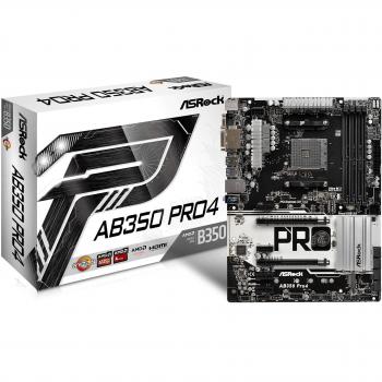 Asrock AB350 PRO4 motherboard with chip black