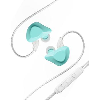 Auriculares Gaming VR800 Mate Negros Híbridos de Doble Driver con Microfono Integrado y Diseño Ergonómico Forma Fina Verde