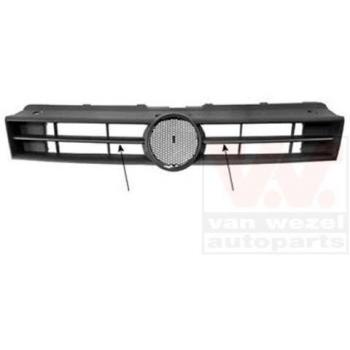 Rejilla delantera VAN WEZEL 5829518 para Volkswagen Polo V (2009-2014) con acabado cromado y negro