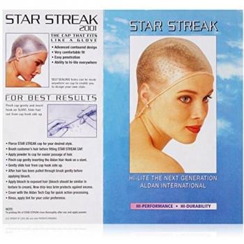 Efalock Star Streak Haube de Silicona Transparente, Tamaño L, Color Blanco