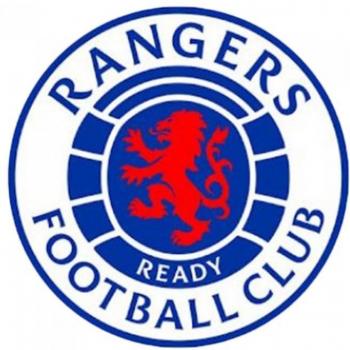 Imán para nevera Rangers FC con escudo en azul y rojo, tamaño único