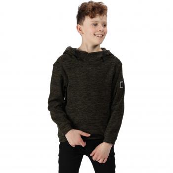 Regatta Keyon - Forro Polar con Capucha para niños, diseño de Rayas rotas, Infantil, Color Verde Oscuro, tamaño 11-12 años