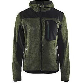 Blaklader High Visibility Hooded Sweater - Army Green/Black - Size M