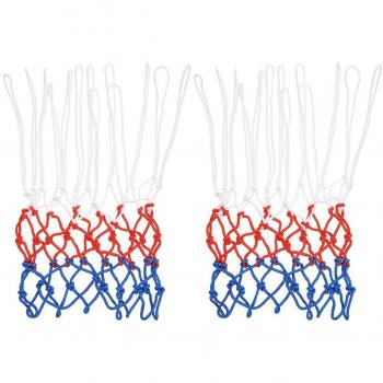 Lixada 2pcs Red de Baloncesto Red de 12-Loop Goal Malla con Malla Reforzada