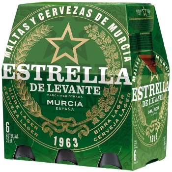 Estrella Levante Cerveza - Pack de 6 Botellas de 250 ml - Total: 1500 ml