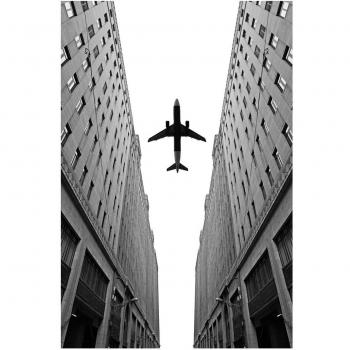 LO+DEMODA FULU217-87 - Lienzo, 1 pieza, diseño Plane, 40 x 60 cm, multicolor