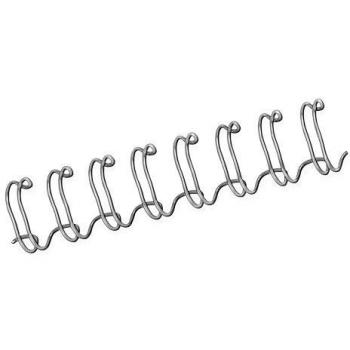 Fellowes CRC54454 - Pack de 100 canutillos tipo wire, doble espiral, paso 3:1, 34 agujeros, 14 mm, plata