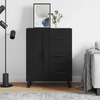 Armario negro de madera multicapa 69,5x34x90 cm