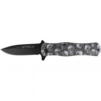 iFIELD Navaja Deportiva asistida Basic EL29028, con Mango de Aluminio en impresión 3D, Hoja de 9 cms, con Clip portacinturón, Herramienta de Camping para Pesca, Caza, Actividad Deportiva