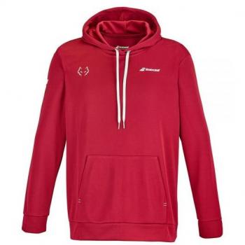 Sudadera Babolat Juan Lebron Hood Rojo - Sudadera para hombres, color rojo, con capucha, diseñada para pádel