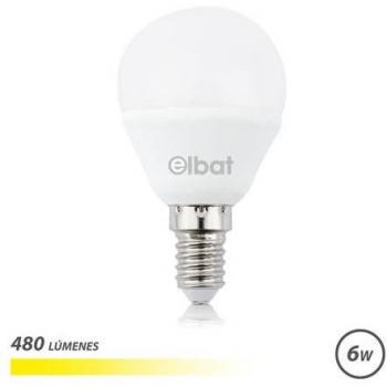 Bombilla LED G45 6W E14 480lm 3000K Luz Cálida Elbat