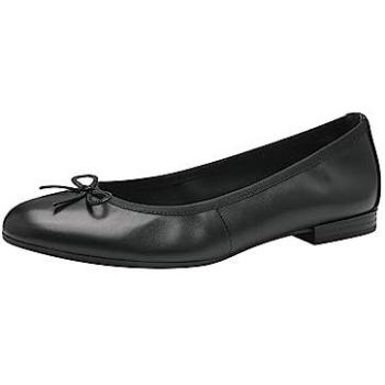 Bailarinas Tamaris de cuero para mujer con lazo decorativo en color negro, talla 41