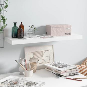 vidaXL Floating Wall Shelf High Gloss White 80x23.5x3.8 cm MDF