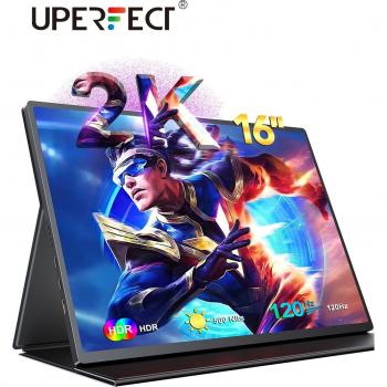 UPERFECT 2K 16-inch Portable HDR Eye Care IPS Monitor with HDMI and Type-C Connectivity