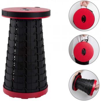 Taburete Portátil Retráctil con Asa para Picnic y Viajes - Taburete Reposapiés Portátil Retráctil 72964 Silla Telescópica con Asa