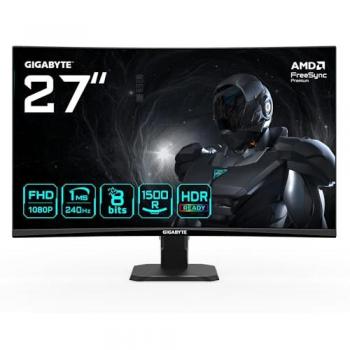 GIGABYTE GS27FC2 27 FHD Curved Gaming Monitor - 1920x1080, 240Hz, HDR Ready, HDMI 2.0, DisplayPort 1.4