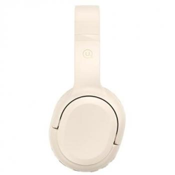 Auriculares Inalámbricos Usams Yun Series Bluetooth 5.3 Beiges con Cancelación Activa de Ruido y 40 horas de Batería