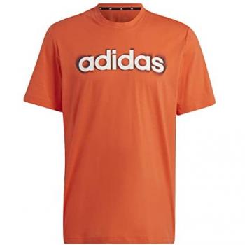 Adidas Camiseta de Manga Corta Aeroready Workout Silicone Print Linear Logo Naranja XL Regular Hombre