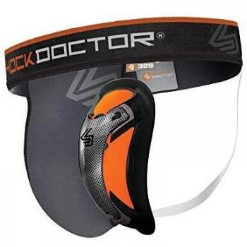 Shock Doctor Ultra Pro Coquilla Protectora con Suspensorio con Taza Carbón Flex, Hombre, Gris, XXL