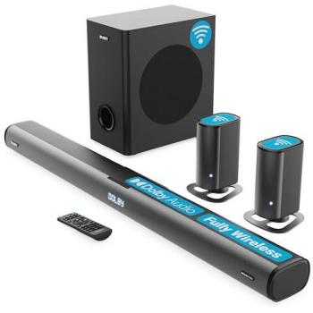 Barra de Sonido Dolby 5.1 Majority Everest con Audio Surround - Negra