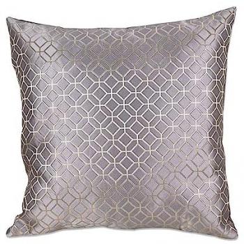 Cojín Octogonal Beige y Gris 43 x 43 cm, 380g, Textil de Poliéster