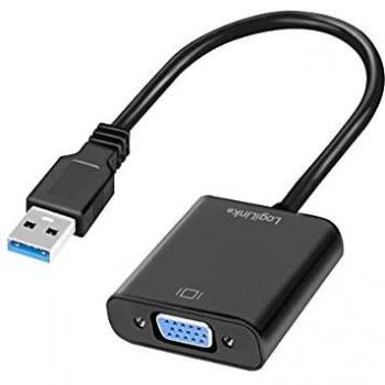 Adaptador USB 3.0 a VGA LogiLink UA0231, 1920 x 1080 píxeles, negro