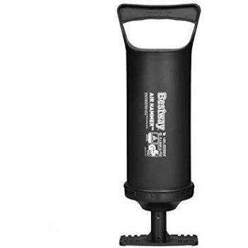 BESTWAY 62003 - Inflador Manual Air Hammer Inflation Pump 36 cm con Manguera Flexible y 3 Adaptadores para Diferentes Válvulas de Inflado con Movimiento Arriba-Abajo