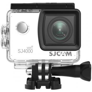 Cámara Deportiva SJCAM SJ4000 WIFI Blanca, Pantalla de 2, Resolución de 12MP, Grabación en Full HD 1080p, Conectividad WiFi, Lente gran angular de 170°,